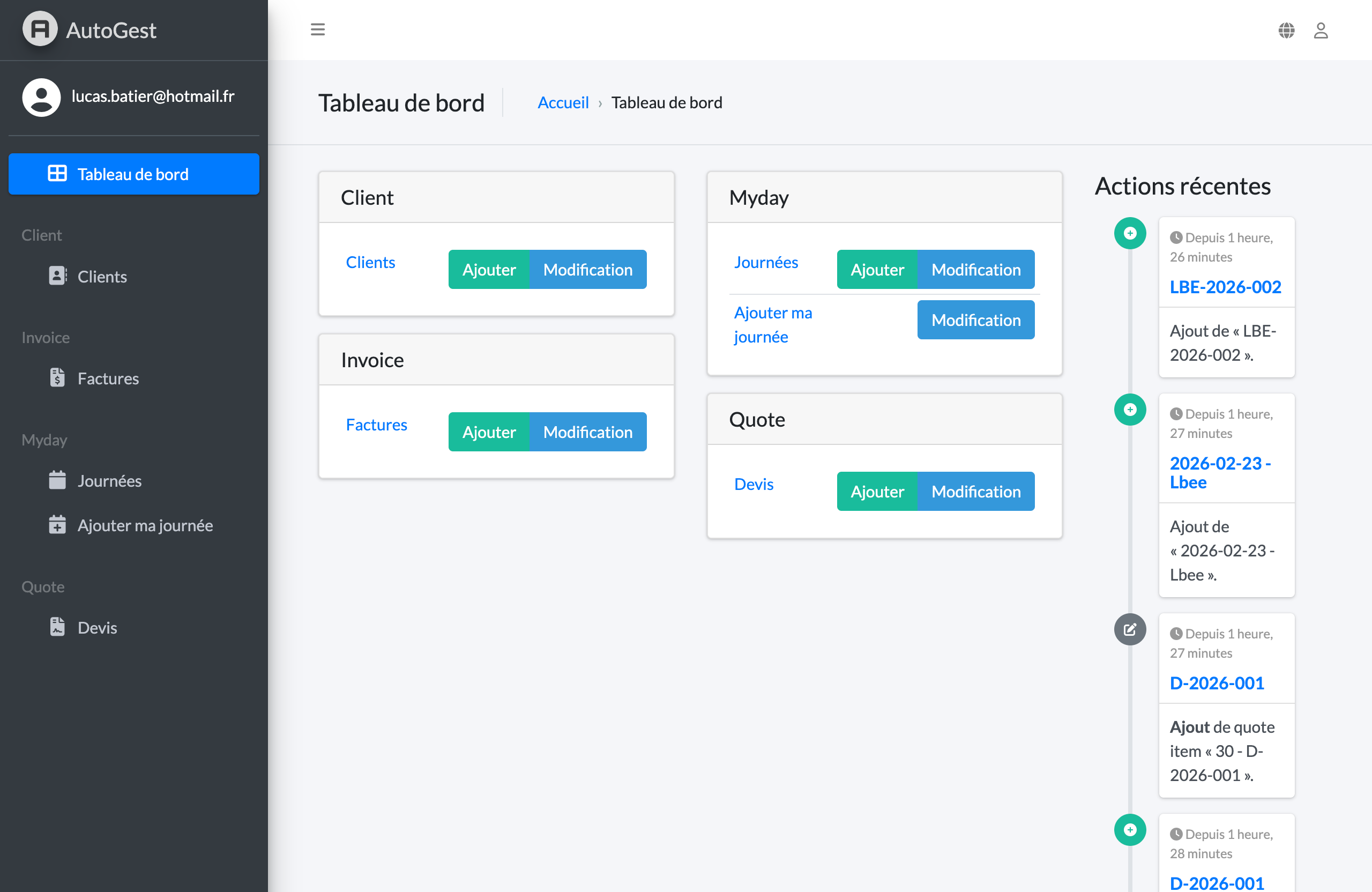 Projet application web de suivi administratif